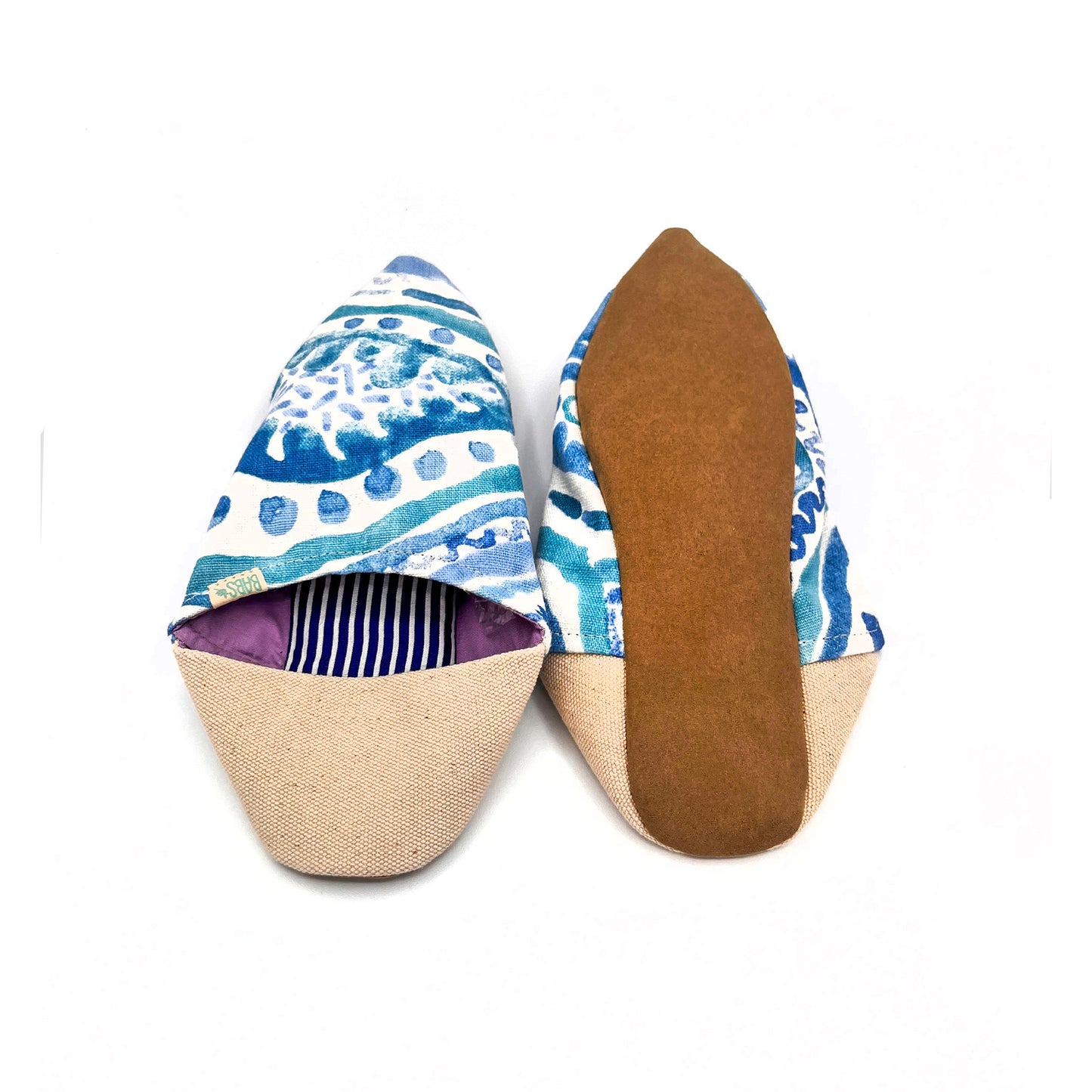 BABS Atlântico - Coleção Primavera/Verão em Linho. Feitas à mão em Portugal. Pequena Série. Detalhe sola. 